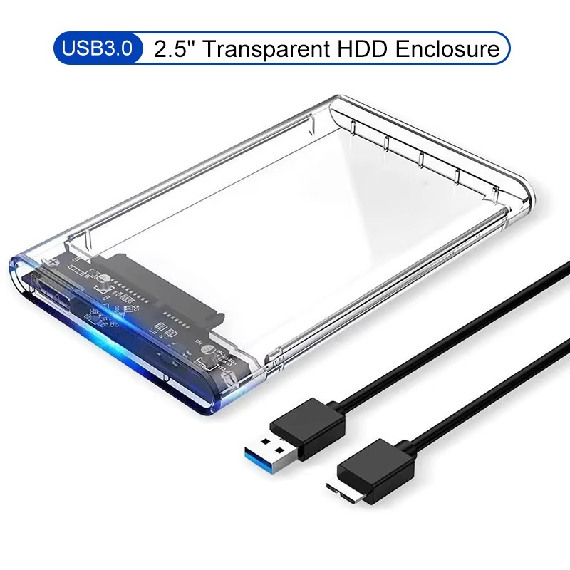 Portable Ssd Enclosure - Boîtier de stockage externe transparent USB