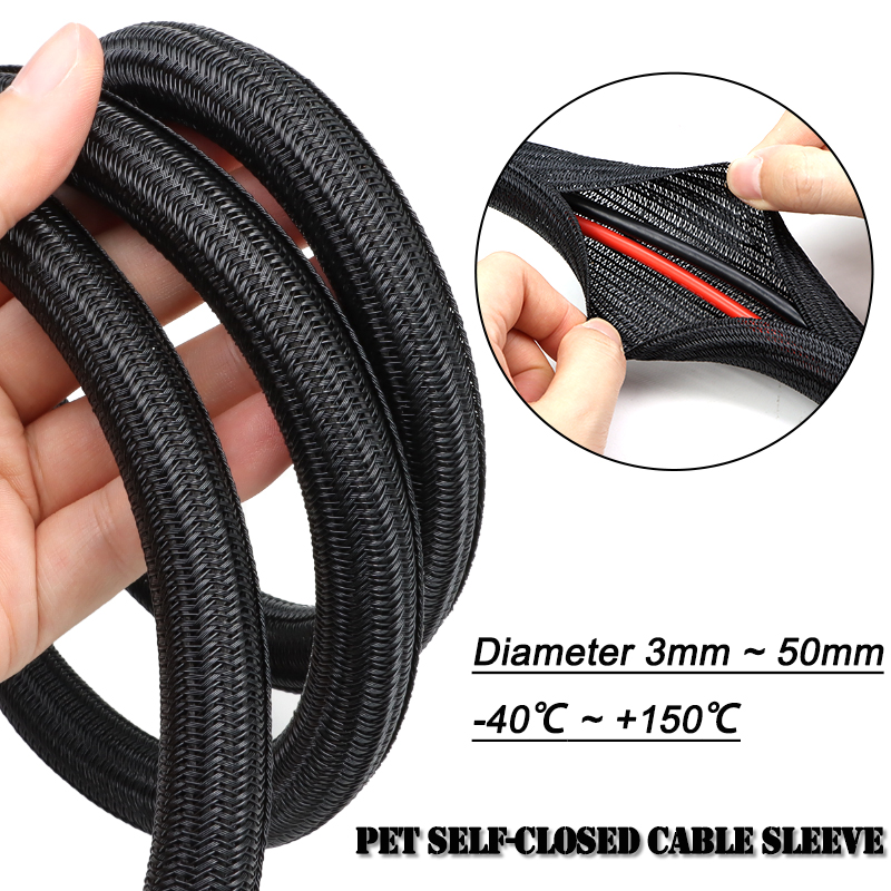 Cable Sleeve Neoprene - Gaine de câble tressée auto-fermante en