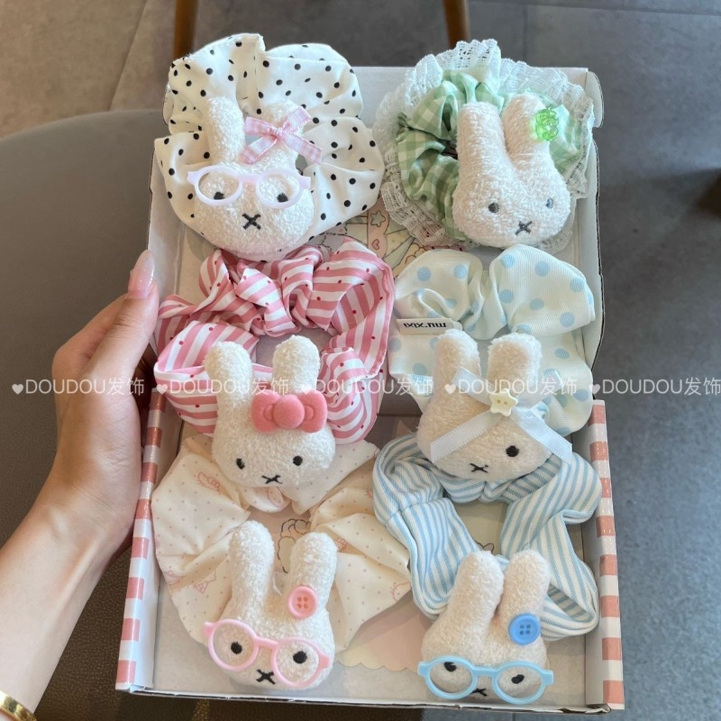 Tech Hair Accessories - Nouvelle élastique à cheveux Miffy mignonne,
