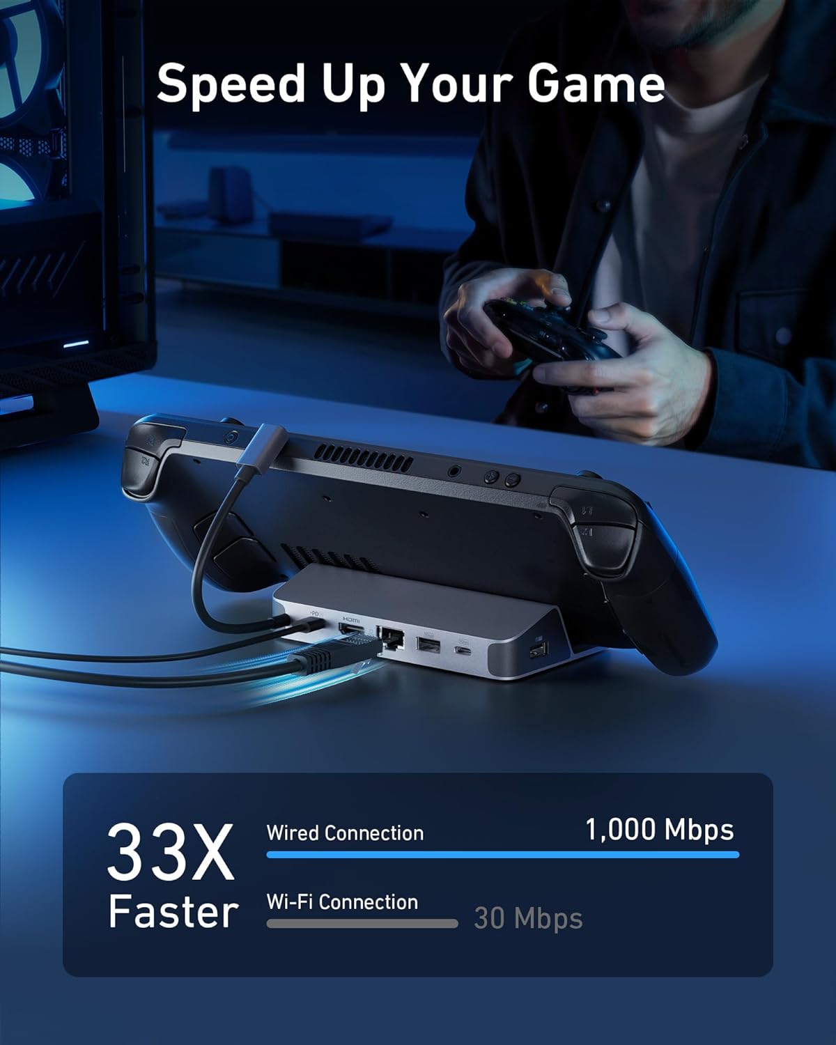 Usb C To Hdmi - Station de charge Anker pour Steam