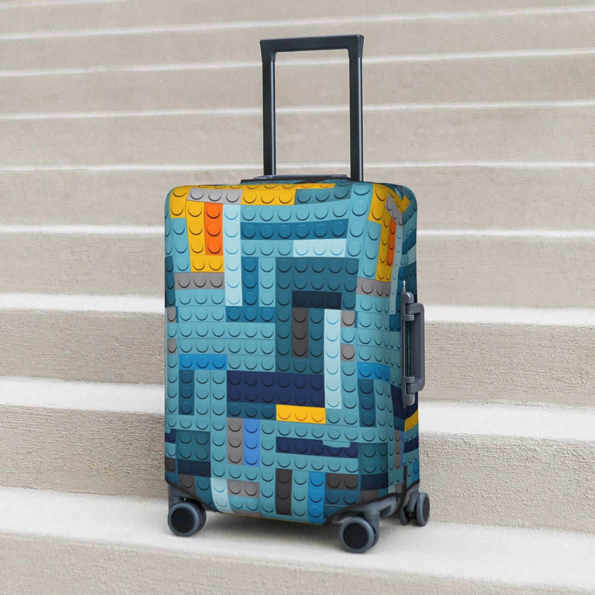 Tech Accessories Business - Housse de valise Blue Tech Pixel